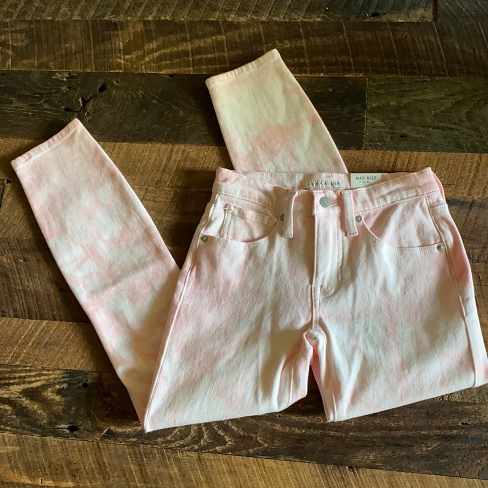 Lucky Brand Blushing Bride Tie-Dye Ava Crop Jeans #21 - Picture 3 of 6